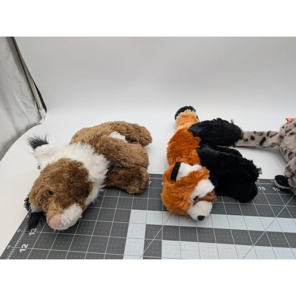 Wild Republic Plush Lot Red Panda Snow Leopard Lynx Cat Stuffed‎ Animal Toy